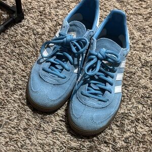 Adidas Men's Light Blue Suede Sneakers